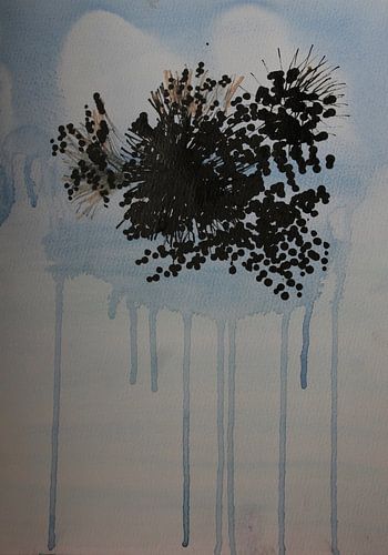 Drips: flowers in transparent vase