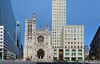 New York | 5th Avenue mit der Saint Thomas Church von Panorama Streetline Miniaturansicht
