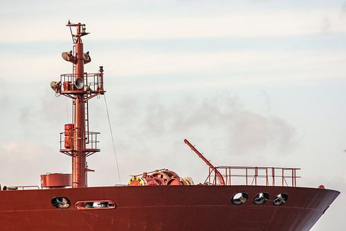 Schepen onderweg in de haven Amsterdam.