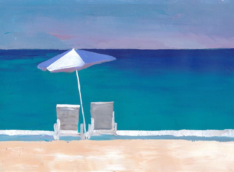 Strandstoel en strandparaplu van Markus Bleichner