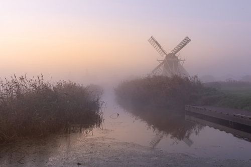North mill in the fog
