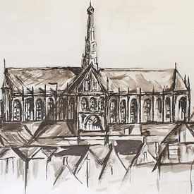 De Bavo Kerk in Haarlem. van Ineke de Rijk