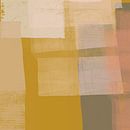 Abstract schilderij in oker, wit, roze, taupe I van Dina Dankers thumbnail