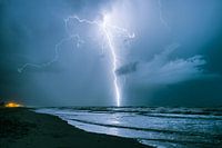 lightning over the sea