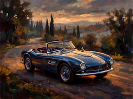 BMW 507 Roadster at Tuscan Sunset by Jan Keteleer