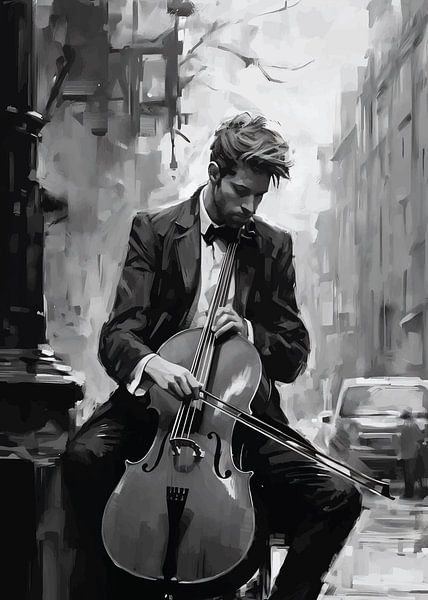 Violoniste sur le bord de la route par PublicArt77