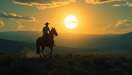 Pferd und Cowboy von Renato Daub