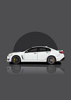 Kunstauto chevrolet ss wit