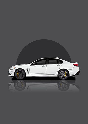 Kunstauto chevrolet ss wit