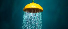 Lemon parasol with waterfall by Poster Art Shop