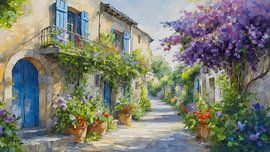 A sunny village in the south of France with an idyllic little street by Studio Pieternel