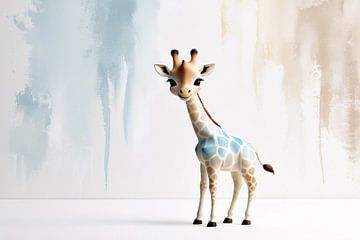 Schattige giraffe in zachte kleuren van Art & Soul Creations