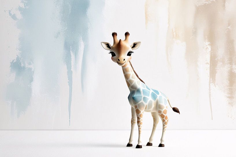 Cute giraffe in soft colours by Art & Soul Creations