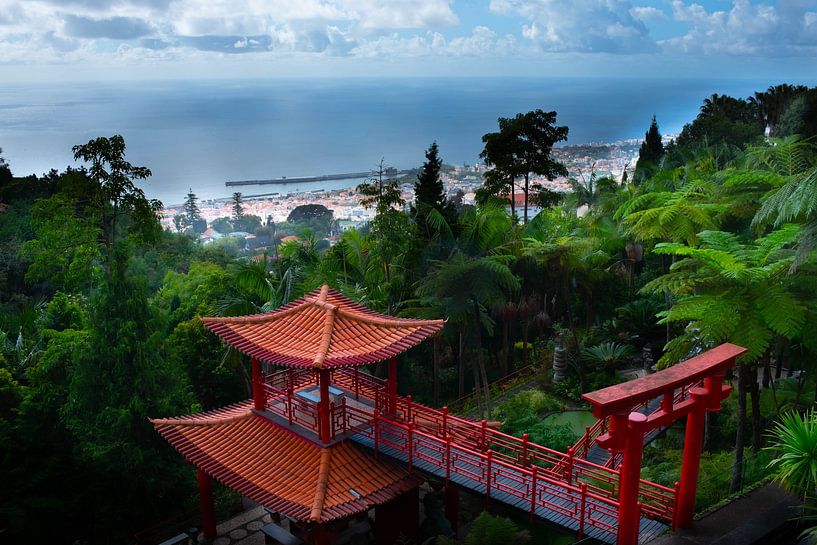 Une vue de la mer depuis le jardin botanique de Funchal par jonathan Le Blanc