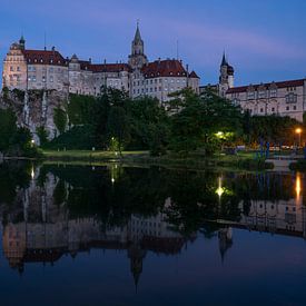 The castle in Sigmaringen in the evening by Manuuu