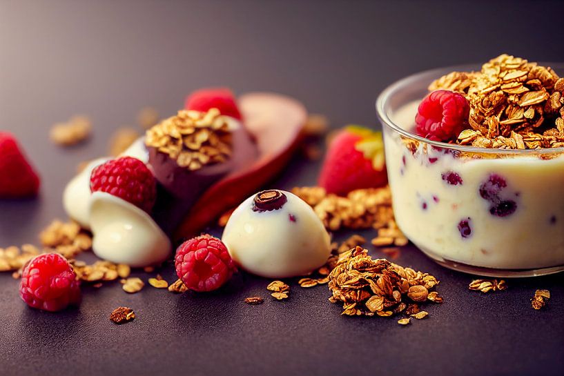 Kom muesli en yoghurt als ontbijt van Animaflora PicsStock