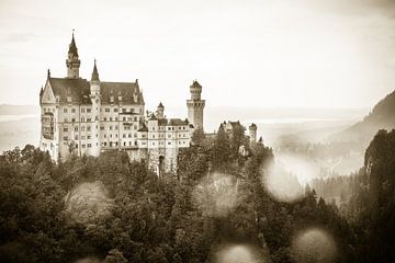 Exterieur van kasteel Neuschwanstein  in Schwangau, Beieren, Duitsland van WorldWidePhotoWeb