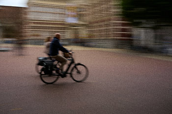 Bicycles in motion-1