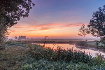 Beautiful sunrise in South Holland