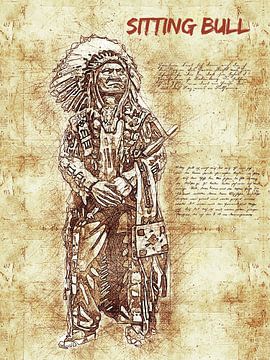 Sitting Bull von Printed Artings