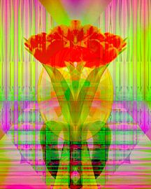 Florales hinter dem Vorhang by Harry Ucksche