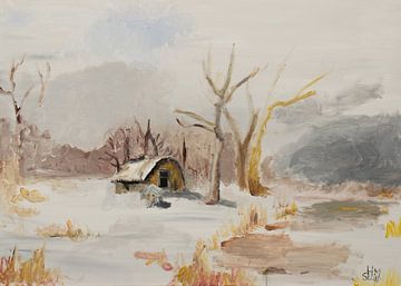 Cabin in the snow van Heleen Stulp