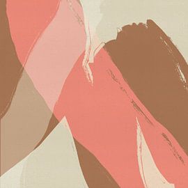 Formes modernes en terre cuite et rose sur Dina Dankers