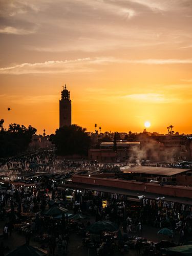 Zonsondergang in Marrakesh