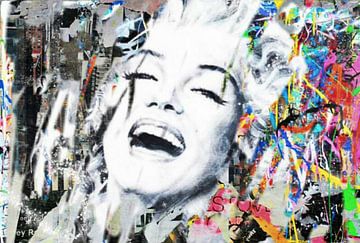Marilyn Monroe Stedelijke Collage Pop Art Puur