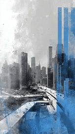 Modernes Stadtbild – Blaue Ausgabe von New York