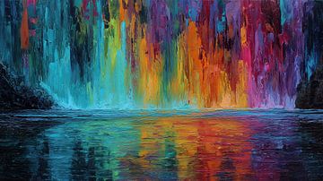 Abstracte waterval panorama