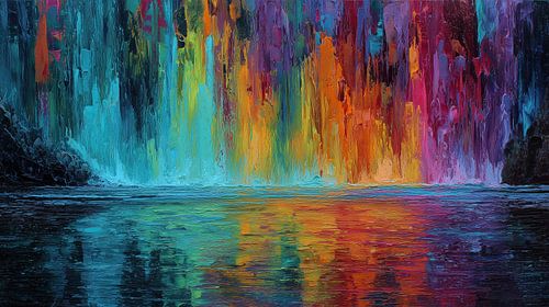 Abstracte waterval panorama