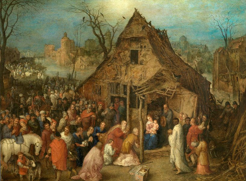 Adoration des rois, Jan Brueghel l'Ancien par Des maîtres magistraux