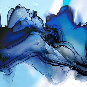 Blauw water van Andreas Wemmje