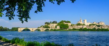 View on Avigon at the river Rhone with the Pont d'Avignon by Sjoerd van der Wal Photography