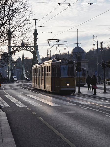 Tram in Boedapest van Ellen Nipshagen