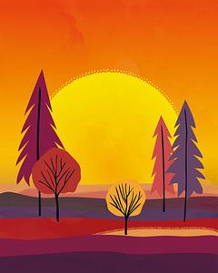 Minimalist summer landscape 6