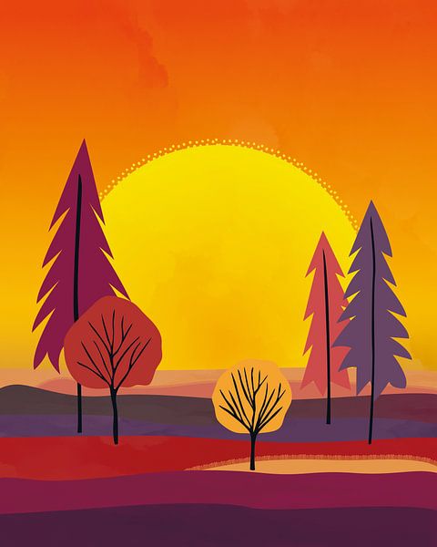 Minimalist summer landscape 6 by Tanja Udelhofen