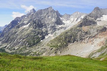 Le TMB autour du Mont-Blanc : un sentier de grande randonnée spectaculaire à travers la France, l'Italie et la Suisse - plein de glaciers, de sommets, de prairies alpines et de moments de montagne grandioses.