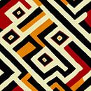 Abstract Navajo Aztec patroon #IV van Whale & Sons thumbnail