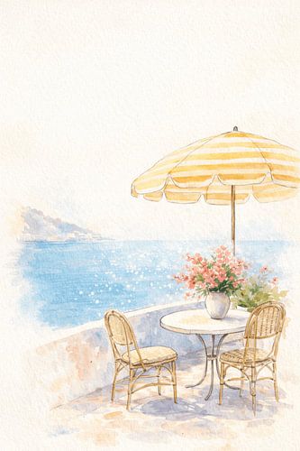 Vintage Amalfi Coast Travel Poster Set