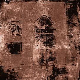 Modern abstract art in rusty brown and terra no. 1 by Dina Dankers