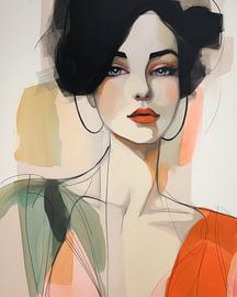 Illustration: modern portrait by Carla Van Iersel