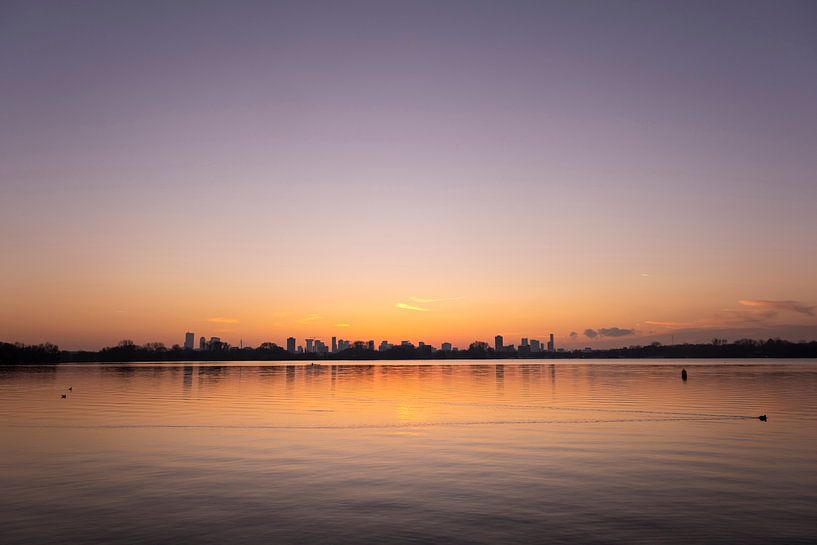 Magnifique coucher de soleil sur le Kralingse Plas par Tjeerd Kruse