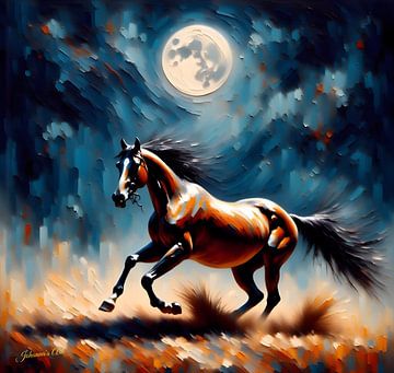 Stallion in Moonlight