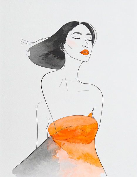 Femme, abstrait moderne... par Ans Bastiaanssen