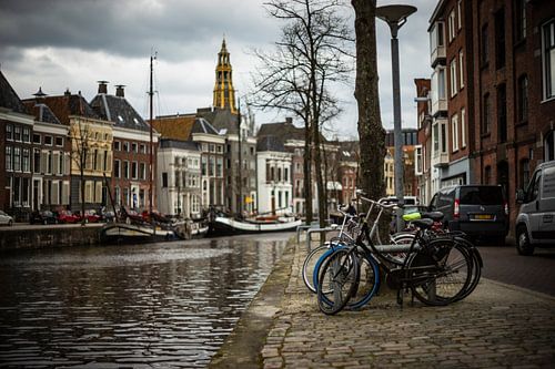 Lage der A uitkijkend op de Aa-kerk (Akerk, Aakerk) Groningen