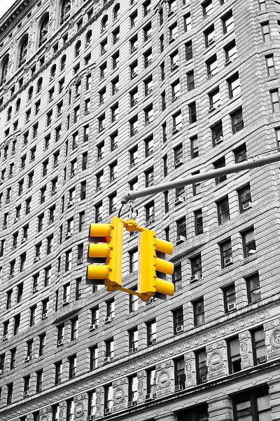 Yellow traffic lights by Graham Forrester