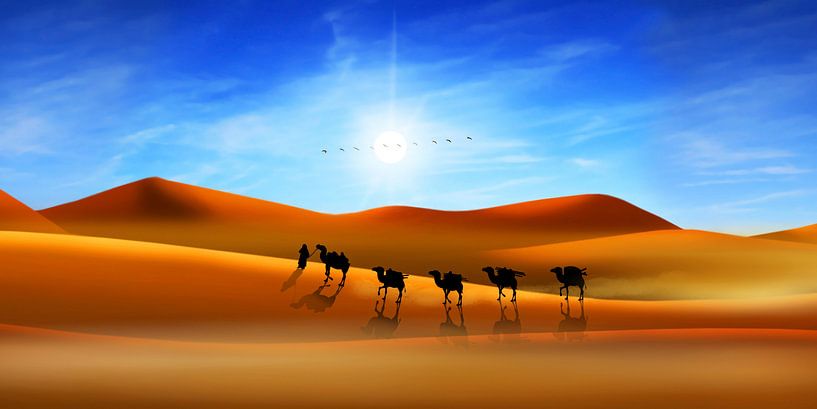 Die Karawane in der Wüste von Monika Jüngling