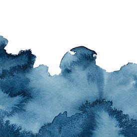 Let the ocean in | Aquarellgemälde | Seitenverhältnis 16:9 von WatercolorWall